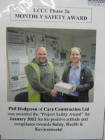 Monthly Safety Award for January 2012
